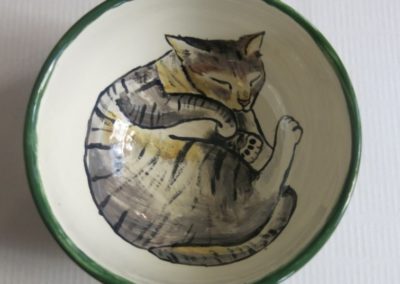 kot ręcznie malowany